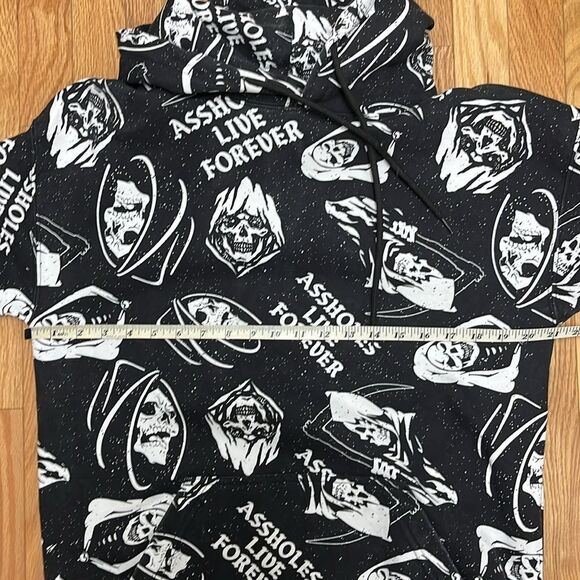 ALF REAPER UNISEX BLACK PRINTED HOODIE - Picture 4 of 5